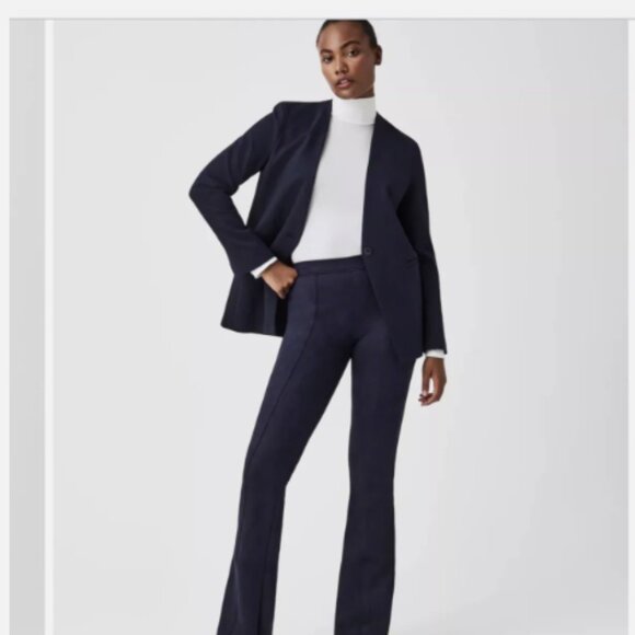 SPANX supersmooth™ PerfectFit Ponte Flare Pant XL Petite Navy NWT - Picture 1 of 5